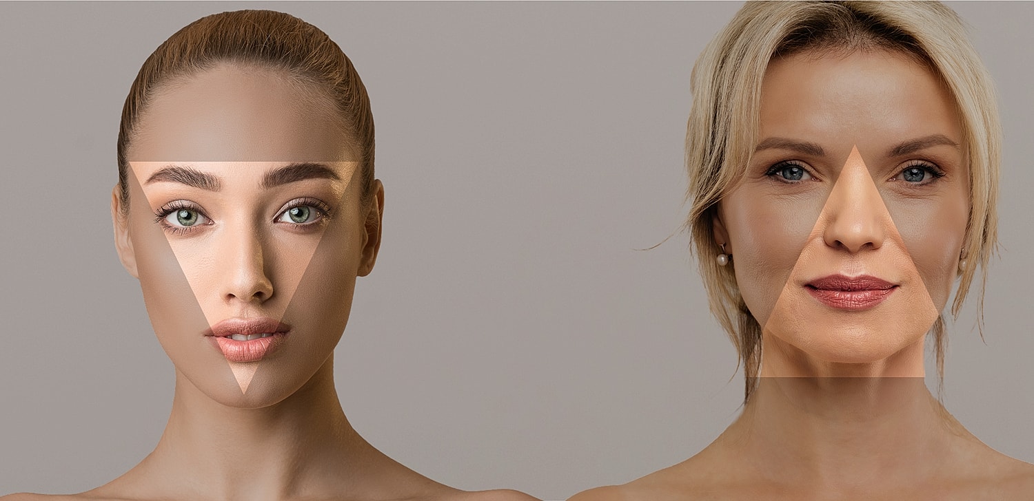 Faces demonstrating age progression effect.